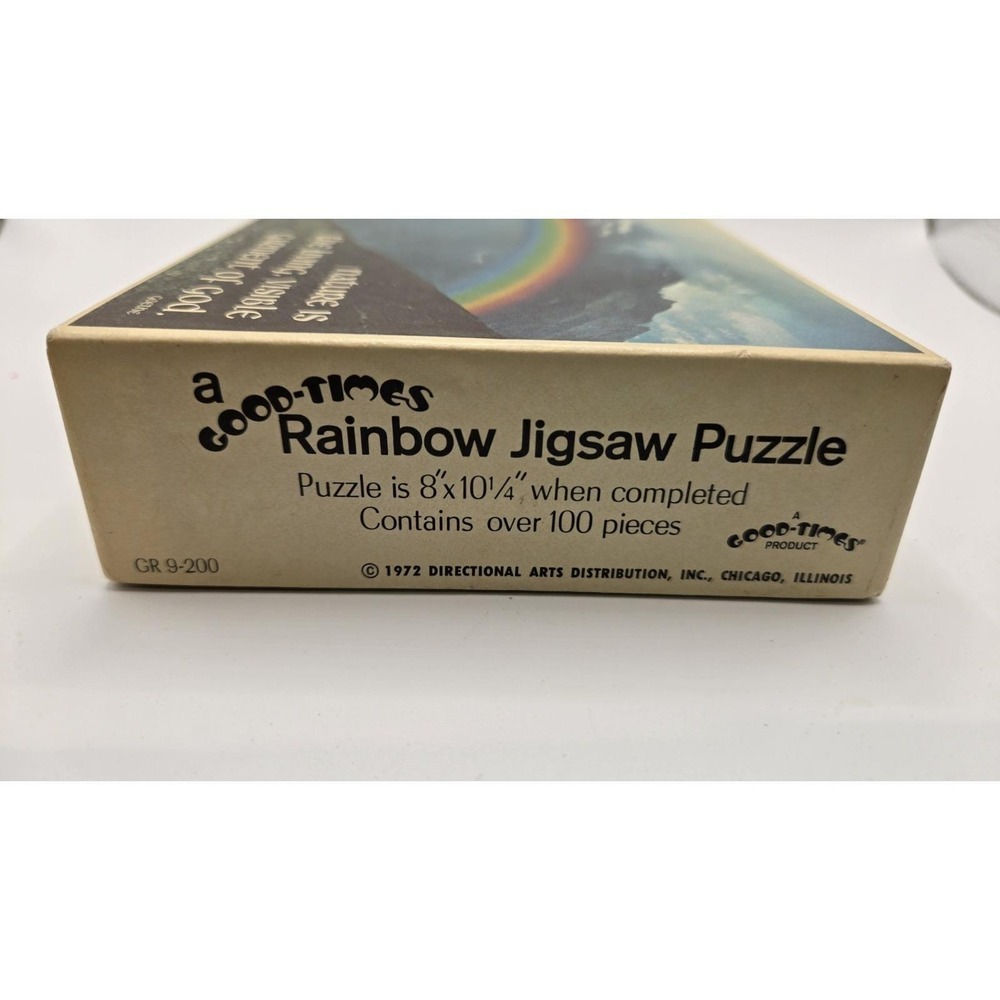 Vintage 1972 Good-Times Nature God Jigsaw Puzzle Complete Goethe Quote Box Art - Picture 2 of 5